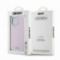 Apple iPhone 14 Pro Max Hülle DKNY Silicone Horizontal Metal Logo MagSAFE  Rosa