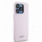 Apple iPhone 15 Pro Hülle DKNY Silicone Horizontal Metal Logo MagSAFE  Rosa