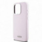 Apple iPhone 15 Pro Hülle DKNY Silicone Horizontal Metal Logo MagSAFE  Rosa