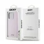 Apple iPhone 15 Pro Hülle DKNY Silicone Horizontal Metal Logo MagSAFE  Rosa