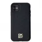 Apple iPhone 11 Hülle DKNY Pu Repeat Pattern Stack Logo MagSAFE  Schwarz