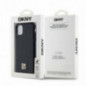 Apple iPhone 11 Hülle DKNY Pu Repeat Pattern Stack Logo MagSAFE  Schwarz