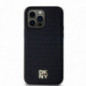 Apple iPhone 13 Pro Hülle DKNY Pu Repeat Pattern Stack Logo MagSAFE  Schwarz