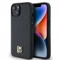 Apple iPhone 14 Hülle DKNY Pu Repeat Pattern Stack Logo MagSAFE  Schwarz