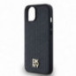 Apple iPhone 14 Hülle DKNY Pu Repeat Pattern Stack Logo MagSAFE  Schwarz