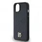 Apple iPhone 14 Hülle DKNY Pu Repeat Pattern Stack Logo MagSAFE  Schwarz
