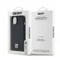 Apple iPhone 14 Hülle DKNY Pu Repeat Pattern Stack Logo MagSAFE  Schwarz