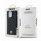 Apple iPhone 14 Pro Hülle DKNY Pu Repeat Pattern Stack Logo MagSAFE  Schwarz