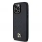 Apple iPhone 14 Pro Max Hülle DKNY Pu Repeat Pattern Stack Logo MagSAFE  Schwarz