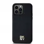 Apple iPhone 14 Pro Max Hülle DKNY Pu Repeat Pattern Stack Logo MagSAFE  Schwarz