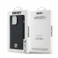 Apple iPhone 14 Pro Max Hülle DKNY Pu Repeat Pattern Stack Logo MagSAFE  Schwarz