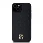 Apple iPhone 15 Hülle DKNY Pu Repeat Pattern Stack Logo MagSAFE  Schwarz