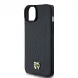 Apple iPhone 15 Hülle DKNY Pu Repeat Pattern Stack Logo MagSAFE  Schwarz