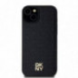 Apple iPhone 15 Plus Hülle DKNY Pu Repeat Pattern Stack Logo MagSAFE  Schwarz