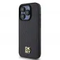 Apple iPhone 15 Pro Hülle DKNY Pu Repeat Pattern Stack Logo MagSAFE  Schwarz