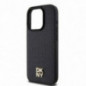 Apple iPhone 15 Pro Hülle DKNY Pu Repeat Pattern Stack Logo MagSAFE  Schwarz