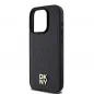 Apple iPhone 15 Pro Hülle DKNY Pu Repeat Pattern Stack Logo MagSAFE  Schwarz