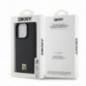 Apple iPhone 15 Pro Hülle DKNY Pu Repeat Pattern Stack Logo MagSAFE  Schwarz