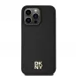 Apple iPhone 15 Pro Max Hülle DKNY Pu Repeat Pattern Stack Logo MagSAFE  Schwarz