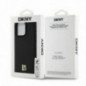 Apple iPhone 15 Pro Max Hülle DKNY Pu Repeat Pattern Stack Logo MagSAFE  Schwarz