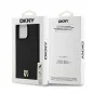 Apple iPhone 15 Pro Max Hülle DKNY Pu Repeat Pattern Stack Logo MagSAFE  Schwarz