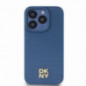 Apple iPhone 15 Pro Hülle DKNY Pu Repeat Pattern Stack Logo MagSAFE  Blau