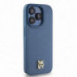 Apple iPhone 15 Pro Hülle DKNY Pu Repeat Pattern Stack Logo MagSAFE  Blau