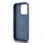 Apple iPhone 15 Pro Hülle DKNY Pu Repeat Pattern Stack Logo MagSAFE  Blau