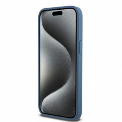 Apple iPhone 15 Pro Max Hülle DKNY Pu Repeat Pattern Stack Logo MagSAFE  Blau