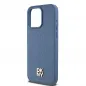 Apple iPhone 15 Pro Max Hülle DKNY Pu Repeat Pattern Stack Logo MagSAFE  Blau