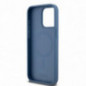 Apple iPhone 15 Pro Max Hülle DKNY Pu Repeat Pattern Stack Logo MagSAFE  Blau