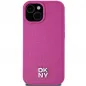Apple iPhone 15 Hülle DKNY Pu Repeat Pattern Stack Logo MagSAFE  Rosa