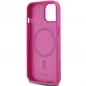 Apple iPhone 15 Hülle DKNY Pu Repeat Pattern Stack Logo MagSAFE  Rosa