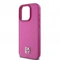 Apple iPhone 15 Pro Hülle DKNY Pu Repeat Pattern Stack Logo MagSAFE  Rosa