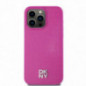 Apple iPhone 15 Pro Max Hülle DKNY Pu Repeat Pattern Stack Logo MagSAFE  Rosa