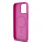 Apple iPhone 15 Pro Max Hülle DKNY Pu Repeat Pattern Stack Logo MagSAFE  Rosa