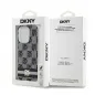 Apple iPhone 15 Pro Hülle DKNY Checkered Pattern Printed Stripes MagSAFE  Schwarz