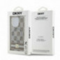 Apple iPhone 14 Pro Hülle DKNY Checkered Pattern Printed Stripes MagSAFE  Beige