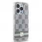 Apple iPhone 15 Pro Max Hülle DKNY Checkered Pattern Printed Stripes MagSAFE  Beige