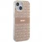 Apple iPhone 15 Plus Hülle DKNY Repeat Texture Pattern Stripe MagSAFE  Rosa