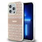 Apple iPhone 15 Pro Max Hülle DKNY Repeat Texture Pattern Stripe MagSAFE  Rosa