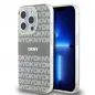 Apple iPhone 15 Pro Hülle DKNY Repeat Texture Pattern Stripe MagSAFE  Beige