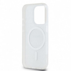 Apple iPhone 15 Pro Max Hülle DKNY Repeat Texture Pattern Stripe MagSAFE  Beige