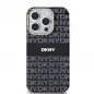 Apple iPhone 13 Pro Max Hülle DKNY Repeat Texture Pattern Stripe MagSAFE  Schwarz