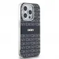 Apple iPhone 13 Pro Max Hülle DKNY Repeat Texture Pattern Stripe MagSAFE  Schwarz
