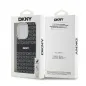 Apple iPhone 13 Pro Max Hülle DKNY Repeat Texture Pattern Stripe MagSAFE  Schwarz