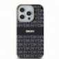 Apple iPhone 14 Pro Hülle DKNY Repeat Texture Pattern Stripe MagSAFE  Schwarz