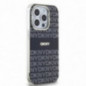 Apple iPhone 14 Pro Hülle DKNY Repeat Texture Pattern Stripe MagSAFE  Schwarz