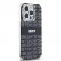 Apple iPhone 14 Pro Hülle DKNY Repeat Texture Pattern Stripe MagSAFE  Schwarz