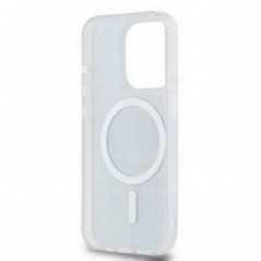 Apple iPhone 14 Pro Hülle DKNY Repeat Texture Pattern Stripe MagSAFE  Schwarz